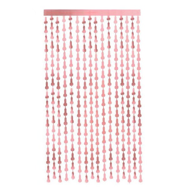 Rose Gold Willy Foil Curtain Backdrop, Hen Party Foil Curtain, Hen Party Decorations, Hen Party Backdrop, Bridal Shower Decorations, EVJF