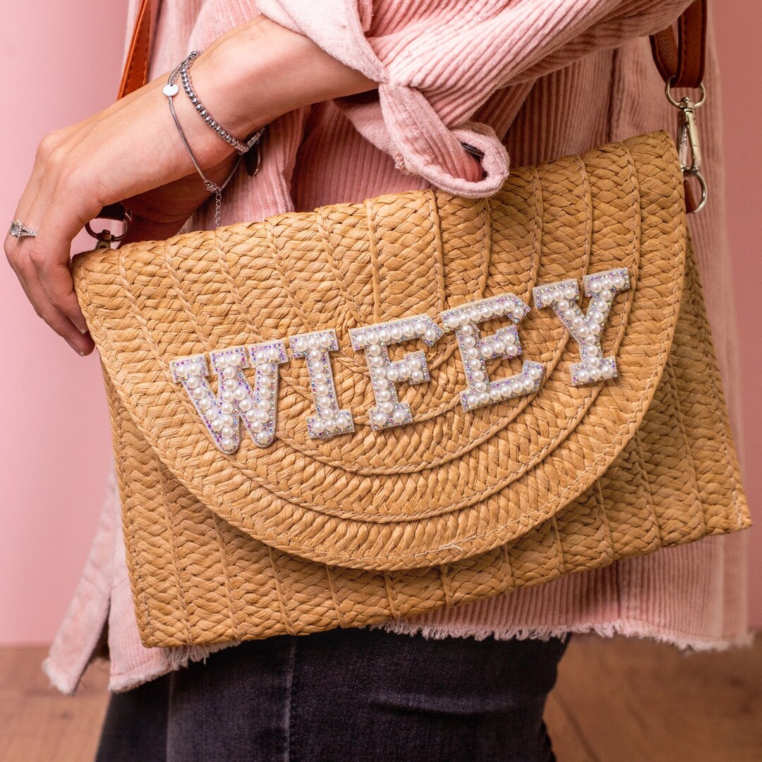 Wifey Clutch Bag, Wifey Clutch Purse, Straw Wifey Clutch Bag, Wifey Clutch,  Honeymoon Wifey Bag, Wifey Gift Bag - Etsy