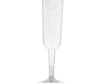 Glitter Champagne Flute, Hen Party Champagne Flute, Plastic Champagne Flute, party Champagne Flute, Reusable Champagne Flute