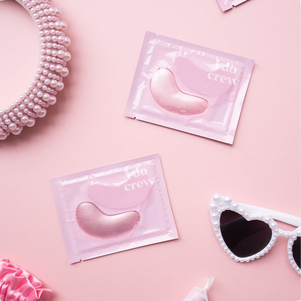 Pink Hen Party Under Eye Gel Mask, I Do Crew Under Eye Gel Mask, Hydrogel Eye Mask, Hen Party Gifts, Hen Party Favour