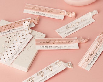 Hen Party Hair Ties - BRIDAL shower hair tie - hen night - hen do - bachelorette - hen party favour - goody bag filler