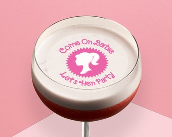 Hen Party Cocktail Toppers - 10 Pack, Barbie Hen Party Cocktail Toppers, Comestibles Cocktail Toppers, Hen Party Comestibles Cocktail Toppers