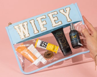 Blue Wifey Travel Pouch, Perfect for your Honeymoon or Destination Hen Party