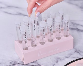 Hen Party Shot Test Tubes with Tray, 12 Shot Test Tubes for your hen party drinks