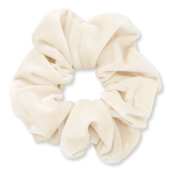 XL Cream Plush Velvet Scrunchie, Hair Scrunchie de los años 90, Relleno de medias, Regalos festivos, scrunchie de moda de los noventa