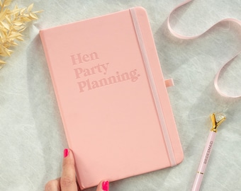 Bridesmaid A5 Hardback Notebook with Pink Soft-Touch Cover - Perfect for Hen Party Planning!