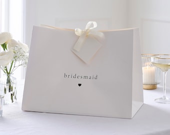 White Bridesmaid Gift Bag