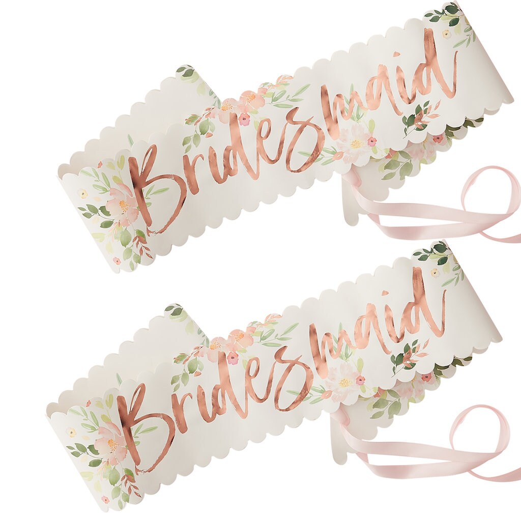 Bridesmaid Sash Floral Bridesmaid Sashes Bridesmaid Hen Etsy UK