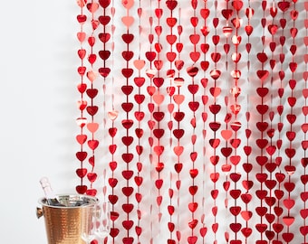 Heart Shaped Valentines Day Party Backdrop, Hen Party Foil Curtain, Hen Party Decorations, Hen Party Backdrop, Bridal Shower Decorations