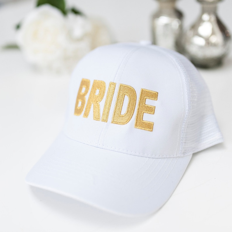 Bride Baseball Cap, Bride Cap, Bride to Be, Hen Party Cap, Hen Party Accessories, team bride cap, squad cap, bride tribe, white bride cap image 1