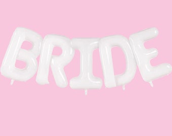 Jumbo 40" White Bride Letter Balloons for Bridal Showers and Hen Parties
