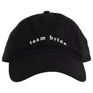 Casquette noire EVJF Team Bride Casquette de baseball EVJF parfaite pour votre tribu Team Bride