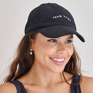 Black Team Bride Hen Party Cap Hen Party Baseball Cap perfect for your Bride Tribe image 3