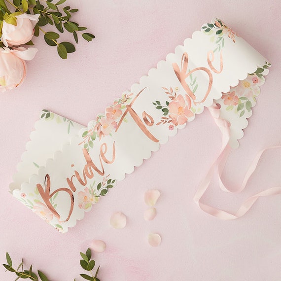 Bride to Be Sash Floral Bride to Be Sash Floral Hen Party - Etsy UK