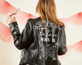 Future Mrs Customisable Stencil, Hen Party Jacket Stencil, Leather Jacket Stencil, Hen Party Accessories