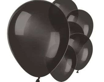 Black Pearl Latex Balloons 11in, Hen Party Confetti Balloons, black hen party balloons, Hen Party Decorations,RIP The Single Life Hen Party