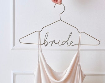 Gold Metal Bride Hanger, Wedding Dress Display hanger