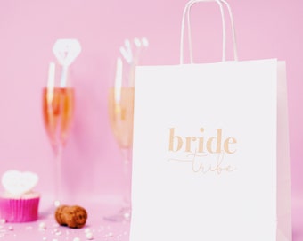 Gold Bride Tribe Gift Bag - Gold Hen Night Goody Bag - Hen Do Gift Bag - Paper Gift Bag