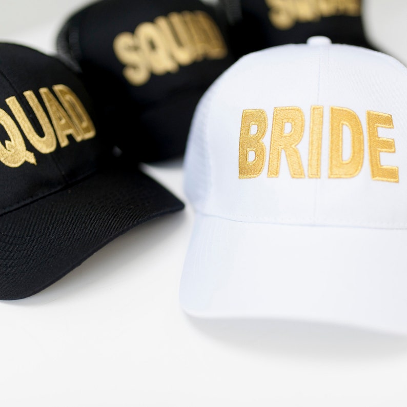 Bride Baseball Cap, Bride Cap, Bride to Be, Hen Party Cap, Hen Party Accessories, team bride cap, squad cap, bride tribe, white bride cap image 3