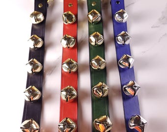 Jingle Bells Leather Door Hanger for a Holiday Touch of Charm & Cheer!