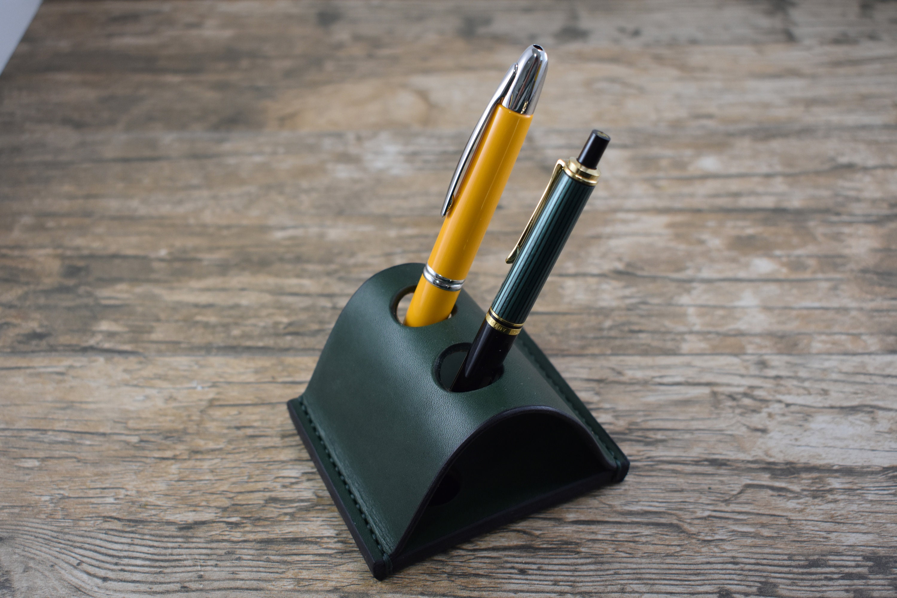 Pen Holder for Desk Executive Fountain Pen Case Green Etsy