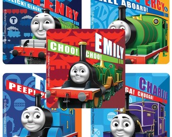 60 Thomas Tank Engine Train mini dot Stickers Party Favor Teacher Supply