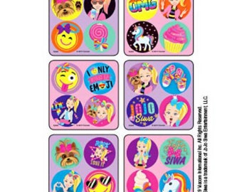 25 JoJo Siwa Dance Star Foil STICKERS Party Favors for Birthday Treat Loot Bags