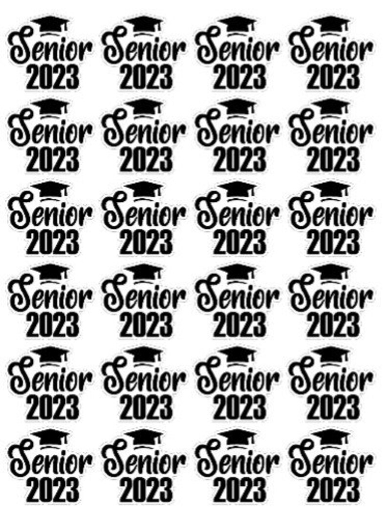 24 Senior 2023 STICKERS Envelope Seals Graduation Labels Etsy