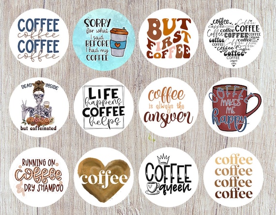 Coffee Cardstock Rounds, Cardstock Circles, Freshie Cardstock Cutouts,  Freshie Supplies, Car Air Freshener, Freshie Coffee Designs