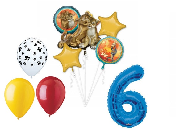 Lion King Balloon Bouquet 6th Birthday Party Supplies Etsy