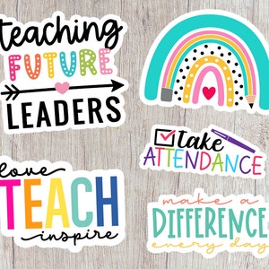 Teacher Sticker Bundle, Teacher Stickers, Laptop Stickers, Water Bottle Stickers, Teacher Appreciation Gift, End of Year Gift for Teachers