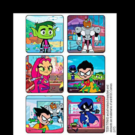 20 Teen Titans Go to the Movie Stickers Party Favors teacher rewards