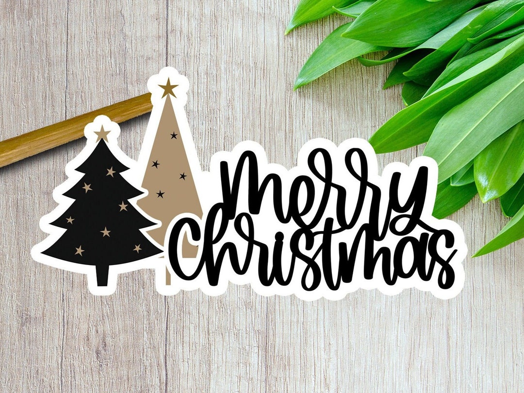 21 Merry Christmas STICKERS, Christmas Trees STICKERS, Envelope Seals