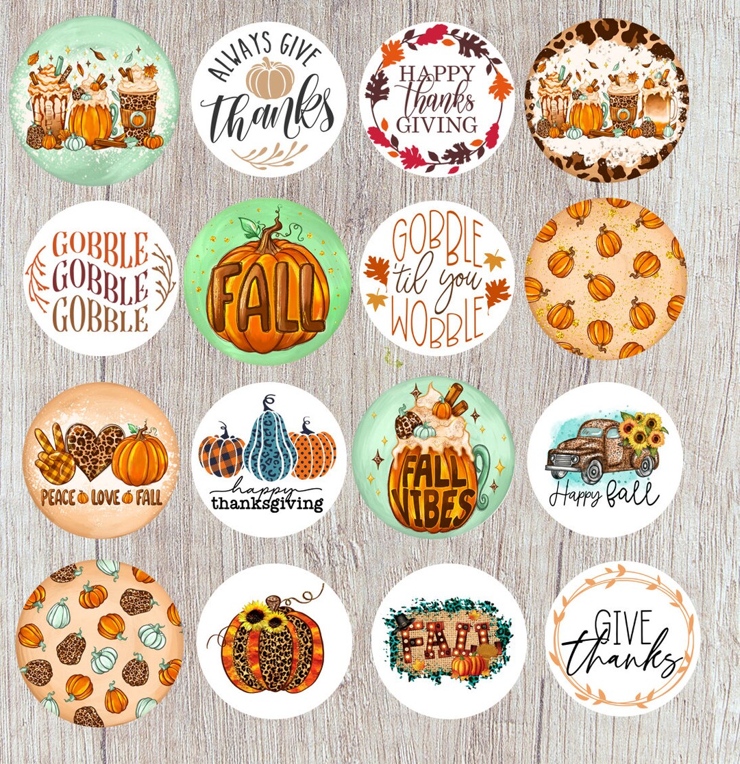 Fall Thanksgiving Cardstock Round Cutouts Cardstock Circles Etsy