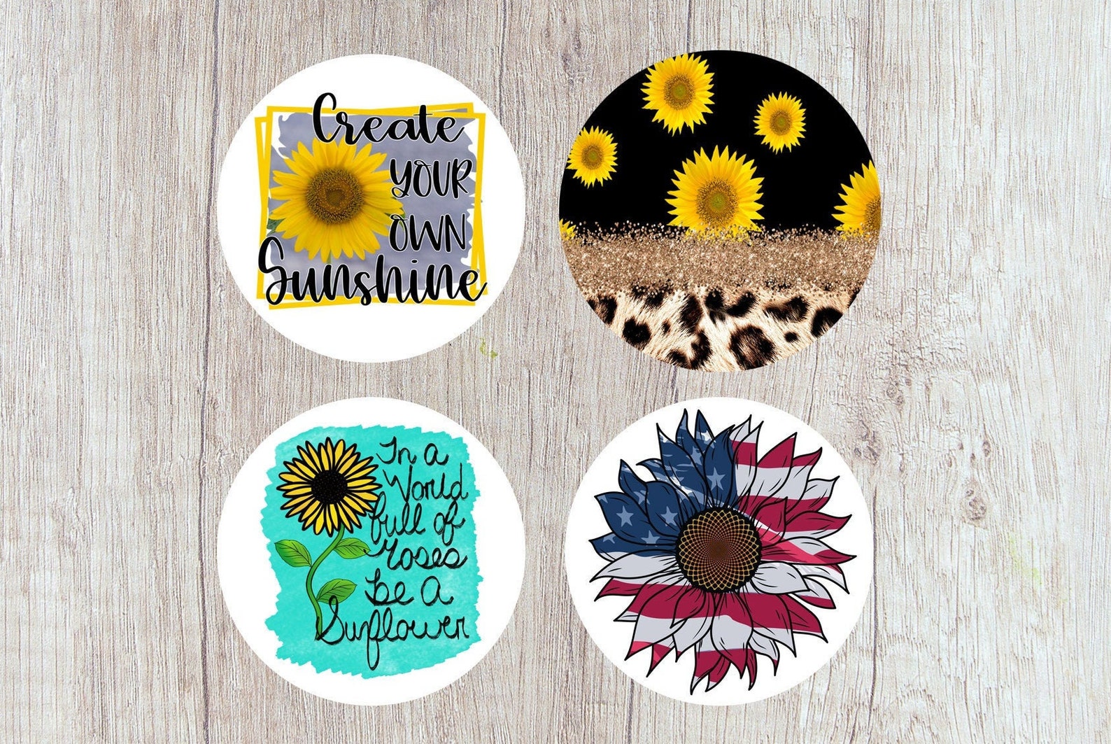 Sunflower Cardstock Round Cutouts Cardstock Circles Etsy
