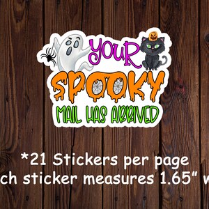 21 Your Spooky Mail Has Arrived STICKERS, Envelope Seals, Small ...