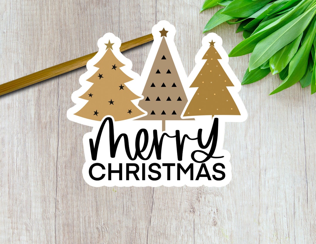 20 Merry Christmas STICKERS Christmas Trees STICKERS Etsy