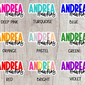 Custom Name Sticker, Personalized Name Sticker, Full Name Sticker, School Supply Labels, Daycare Labels, Laptop Sticker Water Bottle Sticker