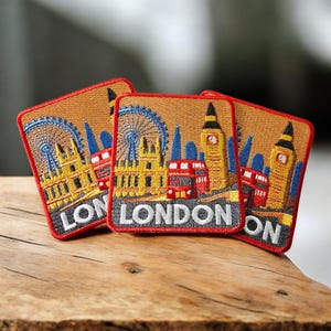 London Patch for Backpack Denim Jacket Iron On Embroidery Patch