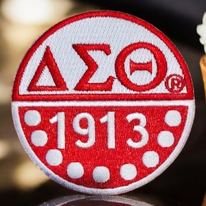 Delta Sigma Theta 1913 embroidery patch ( 3&quot;)
