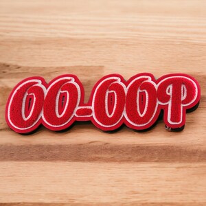 OO-OOP chenille large patch; 1913; iron-on; Delta
