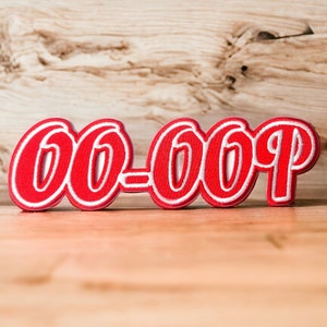 OO-OOP-patch; 1913; opstrijkbaar; Delta 6" x 3"