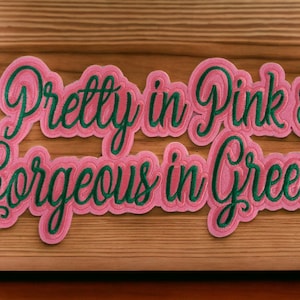 AKA Pretty Girl in Pink embroidery patch