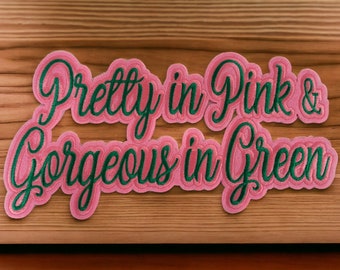 AKA Pretty Girl in Pink embroidery patch
