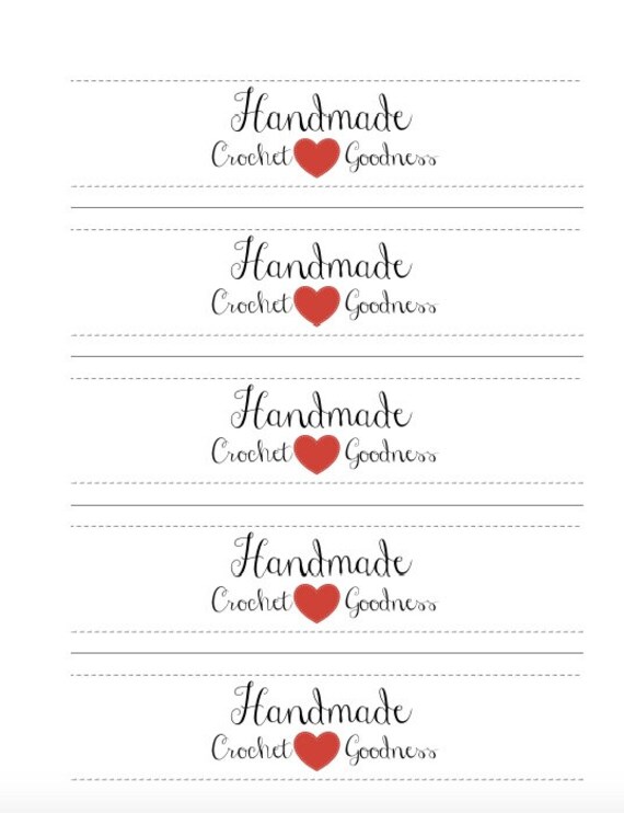 items similar to printable crochet labels pdf file only on etsy