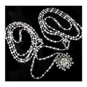Handmade Wedding Lasso, Non Catholic Lasso, Wedding Lazo, el Lazo de Boda, Pearl and Crystal Beaded Lasso, Lazo para boda,