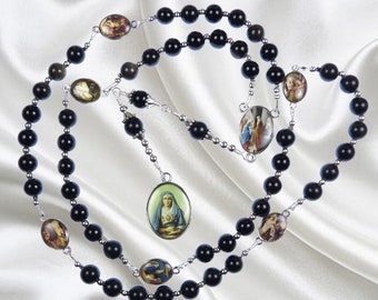 Handmade Catholic Servite Rosary, Chaplet of the Seven Sorrows