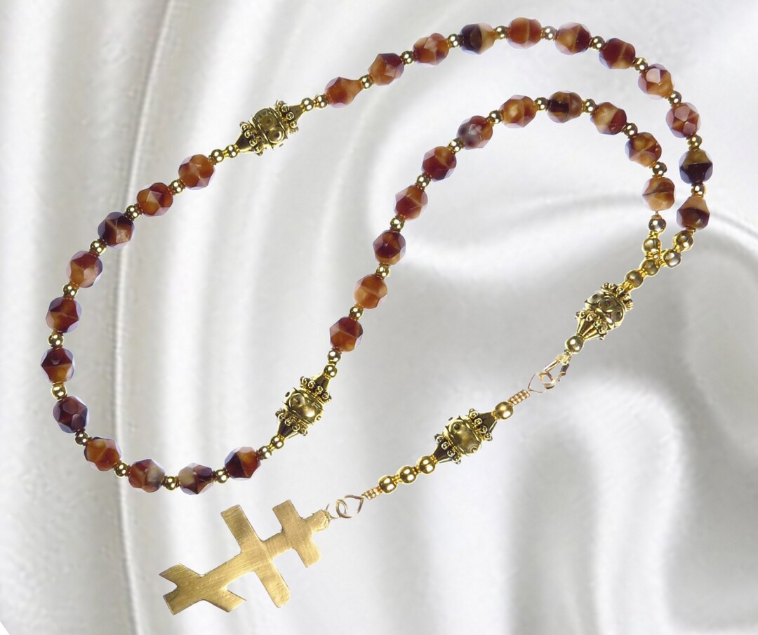 Eastern Orthodox Rosary Handmade Rosary Crystal Rosary Gold Etsy