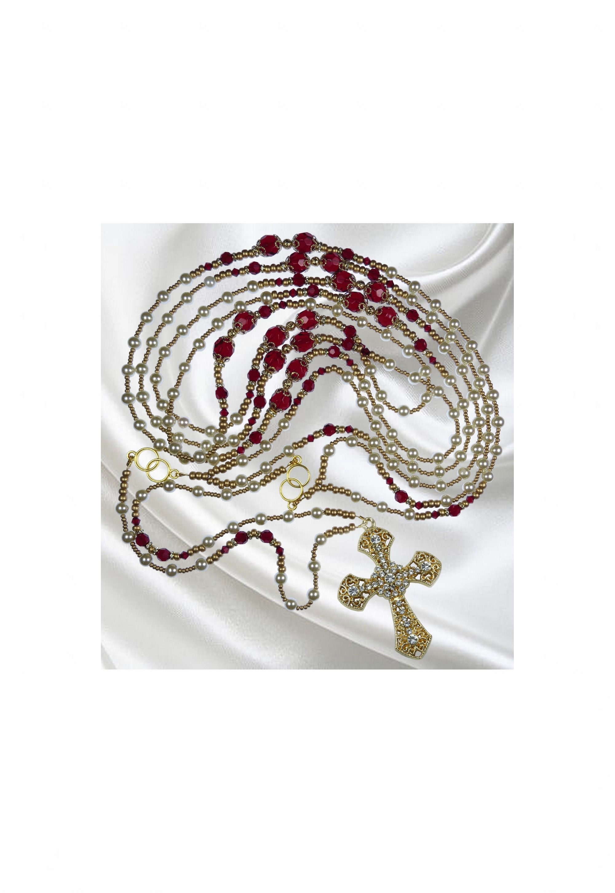 Handmade Wedding Lasso: Shell Pearl Beads
