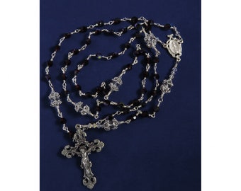 Unbreakable Catholic Rosary, Czech Crystal Garnet January Birthstone